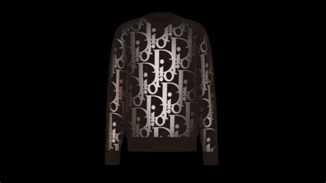 dior homme oversized reflective oblique sweater